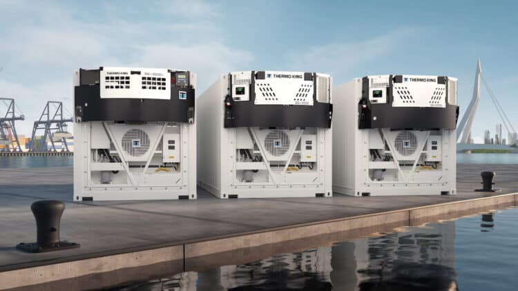The new Magnum Eco delivers up to 30 per cent greater energy efficiency while meeting next-generation refrigerant standards for sustainable shipping operations. Image: Thermo King.