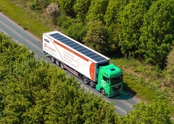 A Sunswap transport vehicle on the move. Image: Sunswap.