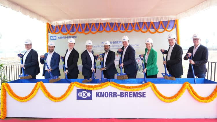 Knorr-Bremse celebrates its new Chennai hub with a ground-breaking ceremony. Image: Knorr-Bremse.