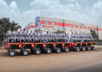 From production start in 2015 to a global hub: The TII India team at the Bawal site represents modular heavy transport expertise from India for international markets. Image: TII Group.