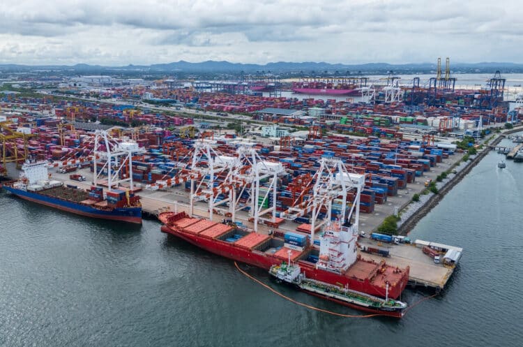 Terminal and yard at Laem Chabang Port. Image: DP World.