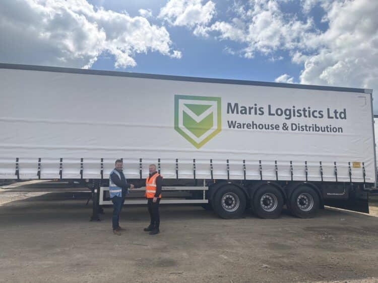 Maris Logistics is happy to receive its latest order of curtainsiders from Montracon trailers. Image: Montracon.