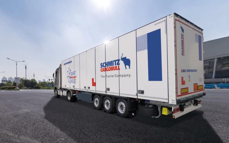The new Schmitz Cargobull dry freight box S.BO Opensider for fast and efficient loading and unloading processes. Image: Schmitz Cargobull.